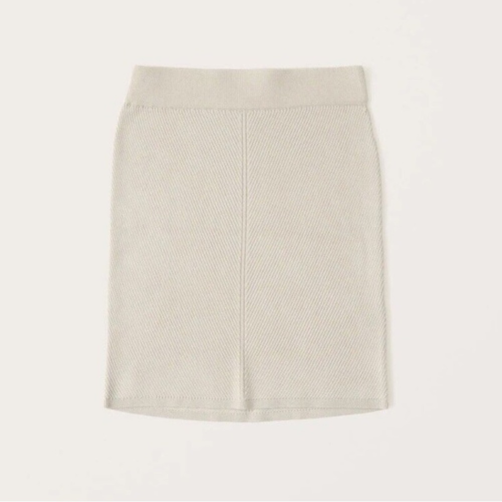 Abercrombie & fitch Ribbed Sweater Mini Skirt 648770905 LIGHT TAN BEIGE XS